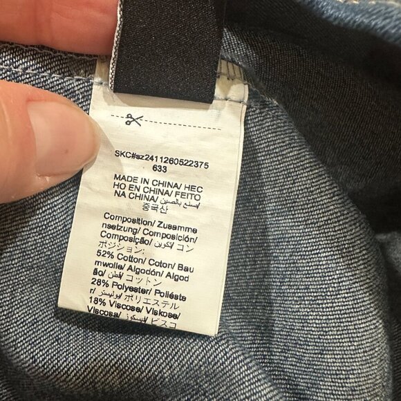 NWT SHEIN Petite Medium Stretch Denim Jeans Jean Mini Dress with Slit - Picture 11 of 12